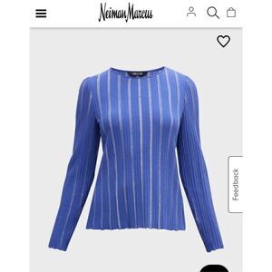 Misook Pleated Shimmer Knit Tunic Sz L